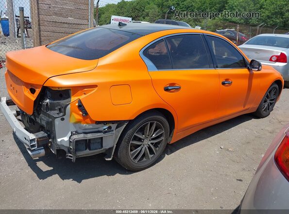 JN1CV7AR2JM280330 2018 INFINITI Q50 Оранжевый Задняя правая четверть