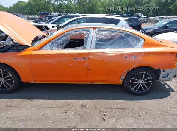 JN1CV7AR2JM280330 2018 INFINITI Q50 Оранжевый Вид задней части салона
