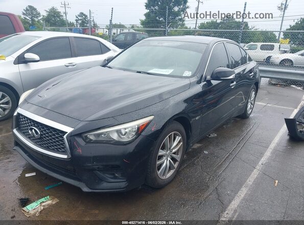 JN1CV7AR9JM280356 2018 INFINITI Q50 Black Առջևի ձախ երեք քառորդ տեսարան
