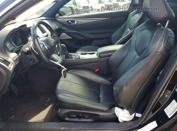 JN1CV7EK7JM200548 2018 INFINITI Q60 Black წინა სალონის ხედი