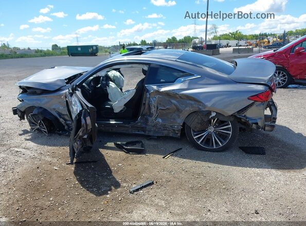 JN1CV7EL2HM320504 2017 INFINITI Q60 Серый Вид задней части салона