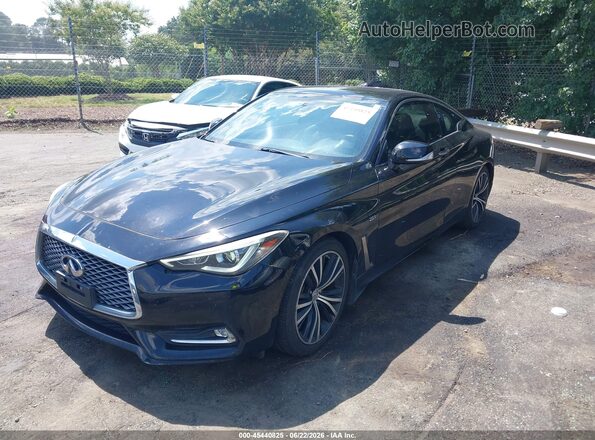 JN1CV7EL5HM321064 2017 INFINITI Q60 Black წინა მარცხენა ხედი სამი მეოთხედიდან