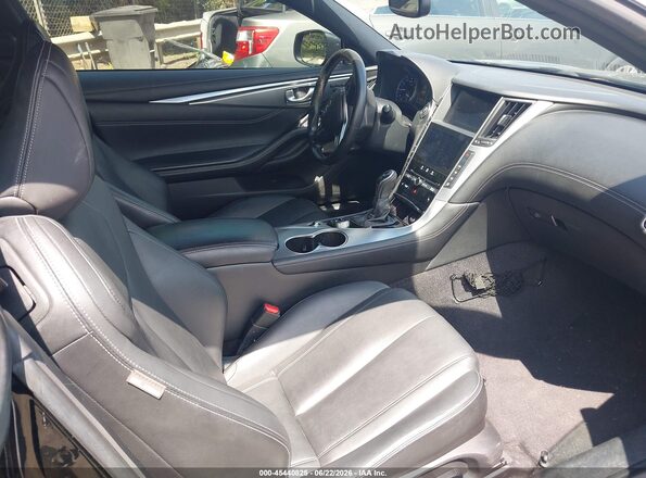 JN1CV7EL5HM321064 2017 INFINITI Q60 Black წინა სალონის ხედი