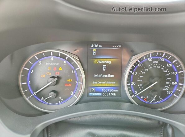JN1CV7EL6HM320845 2017 INFINITI Q60 White Vista del cuadro de instrumentos
