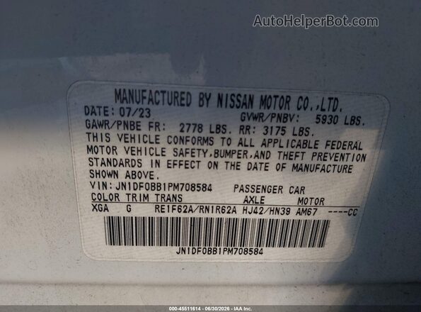 JN1DF0BB1PM708584 2023 NISSAN ARYIA White Вид підкапотного простору