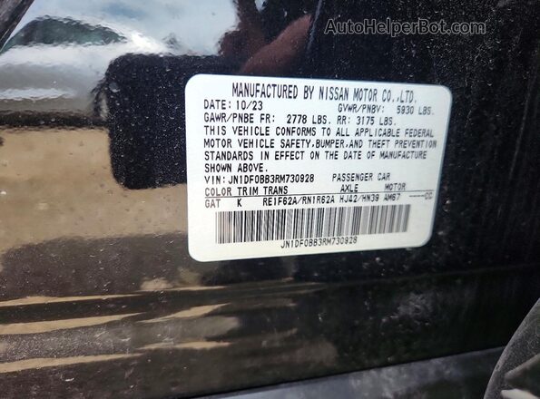 JN1DF0BB3RM730928 2024 NISSAN ARIYA Black Вид наклейки з VIN-кодом