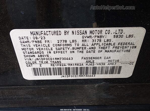 JN1DF0CD1RM730443 2024 NISSAN ARIYA Black Vista del compartimento del motor
