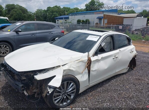 JN1EV7AP0JM354206 2018 INFINITI Q50 White Դիմացի տեսք
