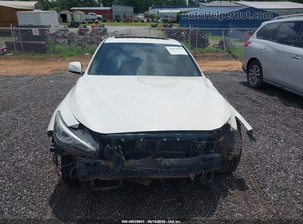 JN1EV7AP0JM354206 2018 INFINITI Q50 White Առջևի վահանակի տեսք