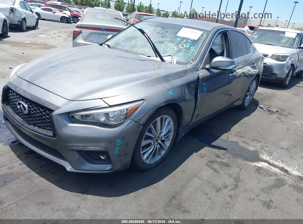 JN1EV7AP0JM366744 2018 INFINITI Q50 Gray Передня ліва чверть