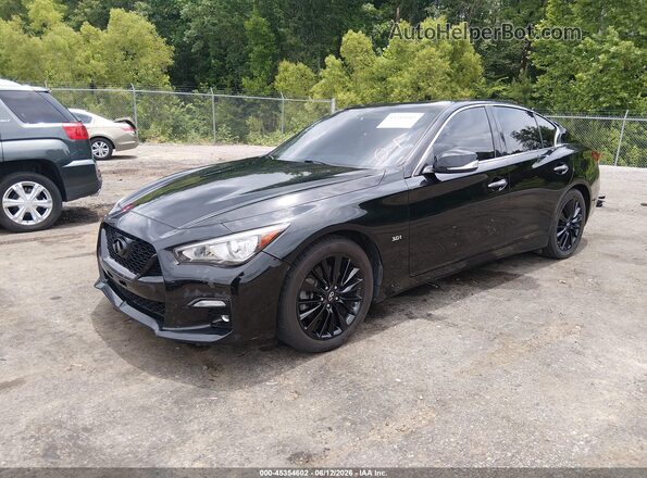 JN1EV7AP0LM205782 2020 INFINITI Q50 Black Առջևի ձախ երեք քառորդ տեսարան