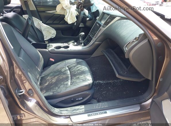 JN1EV7AP1HM730695 2017 INFINITI Q50 Brown წინა სალონის ხედი