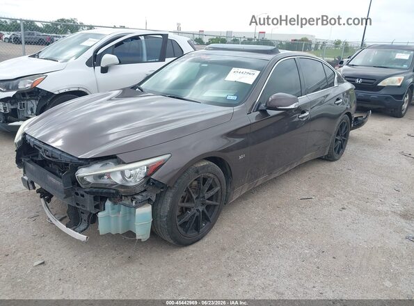 JN1EV7AP1HM732267 2017 INFINITI Q50 Brown Front left