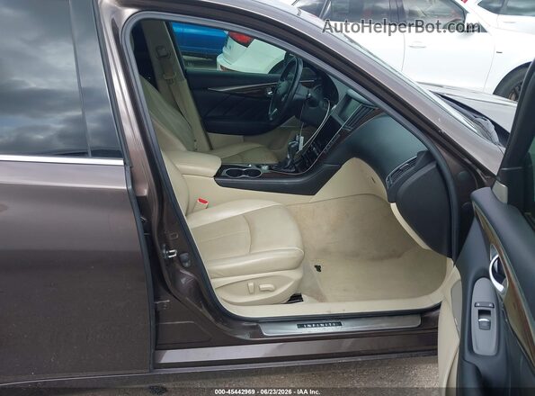 JN1EV7AP1HM732267 2017 INFINITI Q50 Brown Front interior view