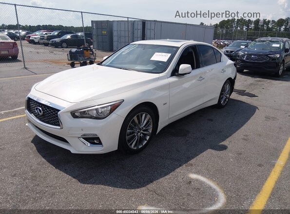 JN1EV7AP1LM201630 2020 INFINITI Q50 White Առջևի ձախ երեք քառորդ տեսարան
