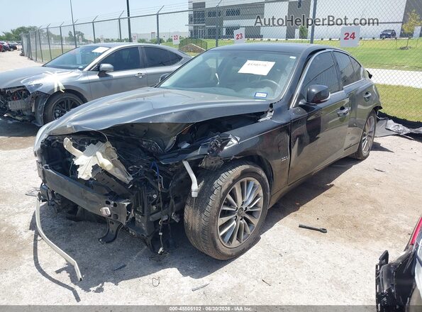 JN1EV7AP1LM204754 2020 INFINITI Q50 Black Առջևի ձախ երեք քառորդ տեսարան
