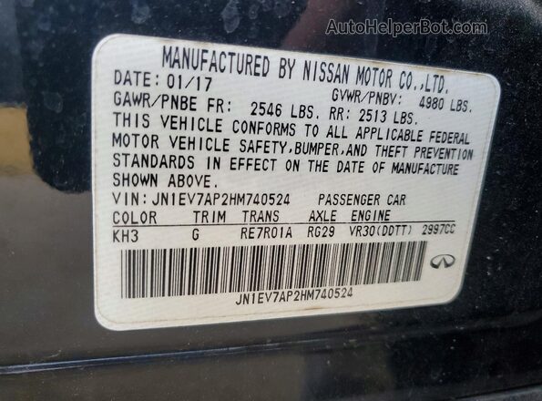 JN1EV7AP2HM740524 2017 INFINITI Q50 Black 