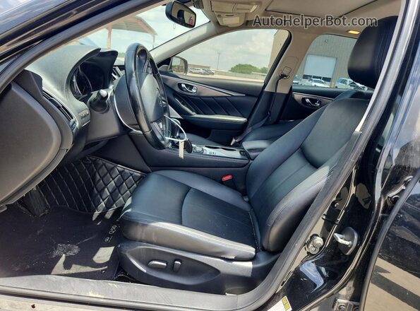 JN1EV7AP3HM733095 2017 INFINITI Q50 Black Widok wnętrza z przodu