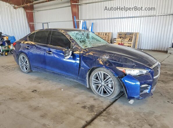 JN1EV7AP3HM733100 2017 INFINITI Q50 Blue Przód prawy