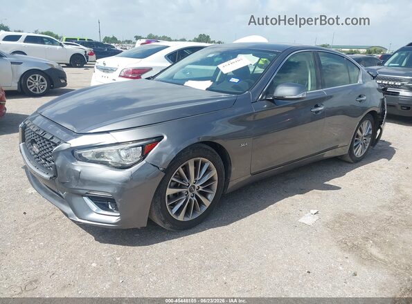 JN1EV7AP3JM364583 2018 INFINITI Q50 Серый Передняя левая четверть