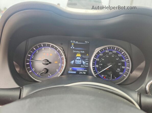JN1EV7AP4HM733705 2017 INFINITI Q50 White Vista del cuadro de instrumentos