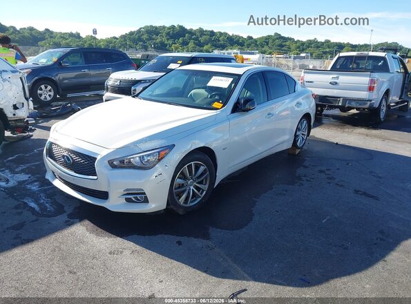JN1EV7AP4HM740721 2017 INFINITI Q50 White Առջևի ձախ երեք քառորդ տեսարան