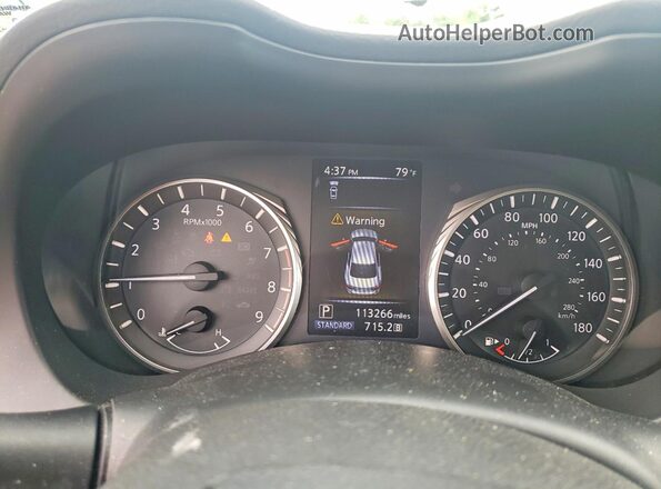 JN1EV7AP4KM515559 2019 INFINITI Q50 White Вид щитка приладів