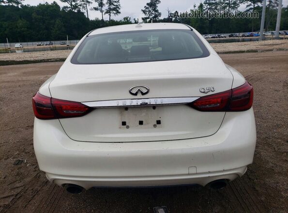 JN1EV7AP4KM515559 2019 INFINITI Q50 White Вид ззаду