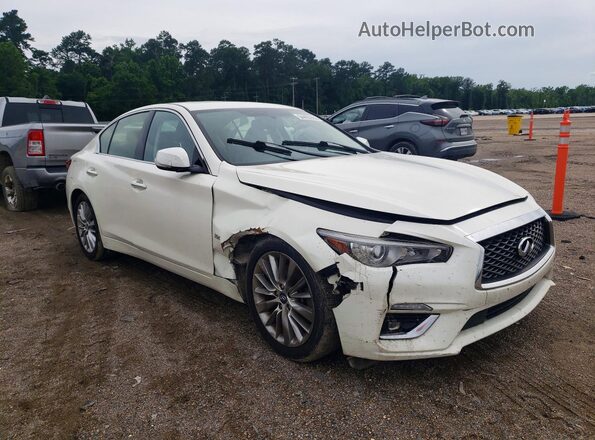 JN1EV7AP4KM515559 2019 INFINITI Q50 White Передня права чверть