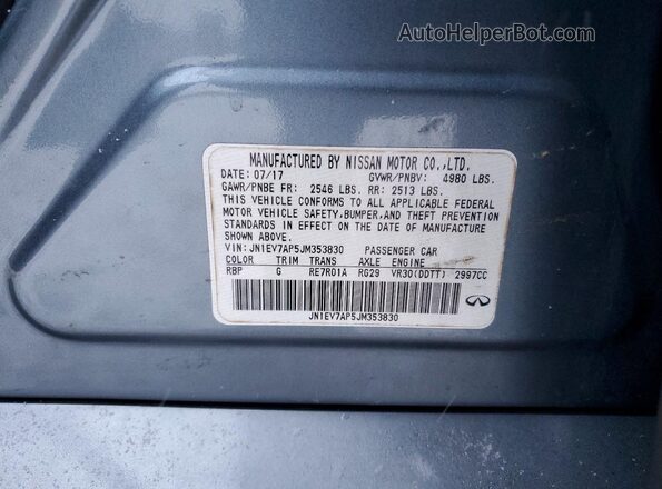 JN1EV7AP5JM353830 2018 INFINITI Q50 Blue Շարժիչի բաժամունքի տեսք