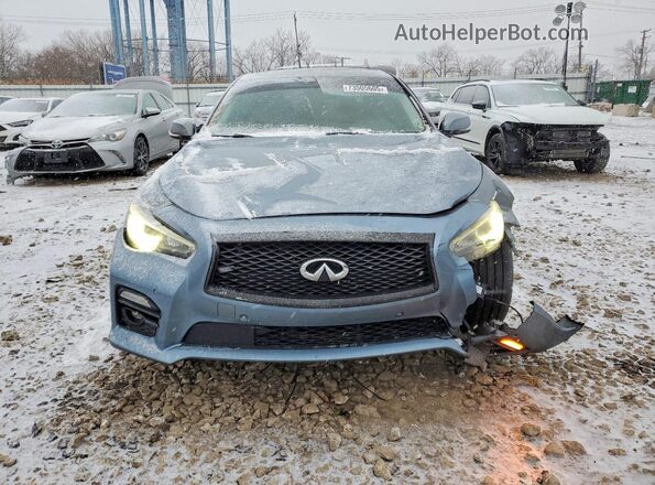 JN1EV7AP5JM353830 2018 INFINITI Q50 Blue Դիմացի տեսք