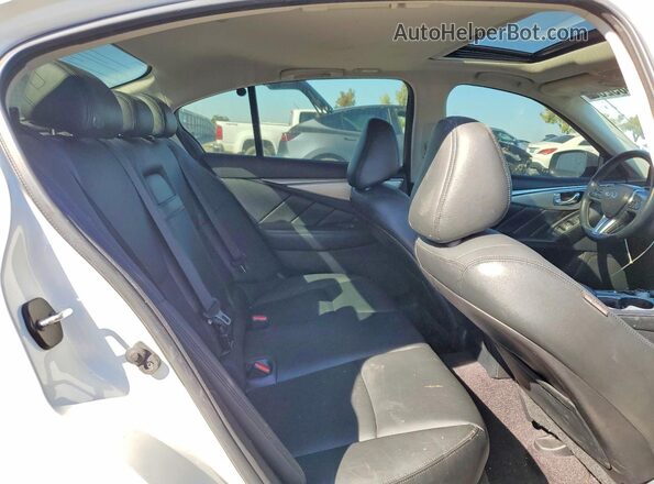 JN1EV7AP6KM543279 2019 INFINITI Q50 White უკანა სავარძლების ხედი