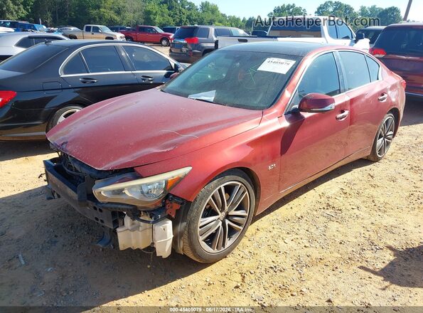 JN1EV7AP7GM302127 2016 INFINITI Q50 Red წინა მარცხენა ხედი სამი მეოთხედიდან