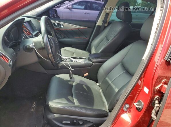 JN1EV7AP7GM303276 2016 INFINITI Q50 Красный Вид салона спереди