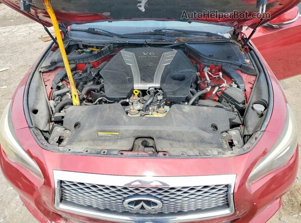 JN1EV7AP7GM303276 2016 INFINITI Q50 Красный Вид задней части салона