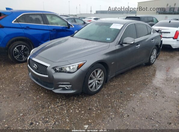 JN1EV7AP7GM303455 2016 INFINITI Q50 Silver Առջևի ձախ երեք քառորդ տեսարան