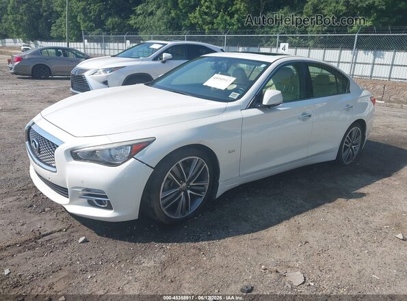 JN1EV7AP7HM732077 2017 INFINITI Q50 White Առջևի ձախ երեք քառորդ տեսարան