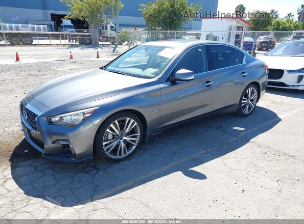 JN1EV7AP7KM519363 2019 INFINITI Q50 Gray Vista tres cuartos delantera izquierda