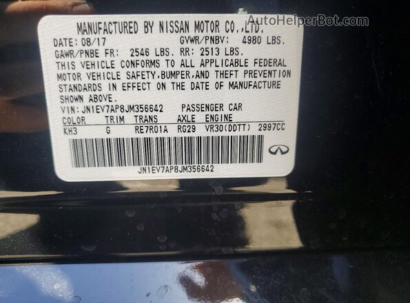 JN1EV7AP8JM356642 2018 INFINITI Q50 Black 