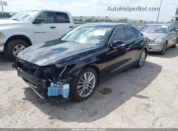 JN1EV7AP8KM510736 2019 INFINITI Q50 Black წინა მარცხენა ხედი სამი მეოთხედიდან