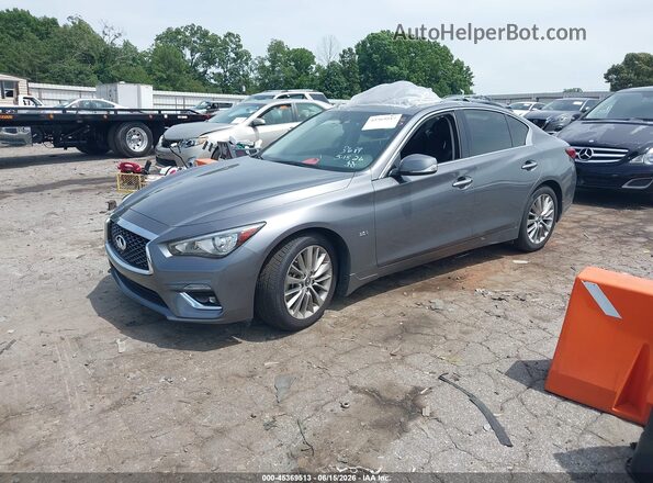 JN1EV7AP8KM513684 2019 INFINITI Q50 Gray Առջևի ձախ երեք քառորդ տեսարան