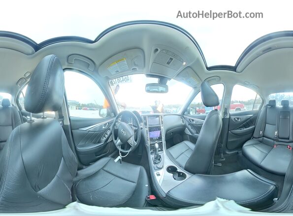 JN1EV7AP9HM733814 2017 INFINITI Q50 White Widok naklejki z numerem VIN