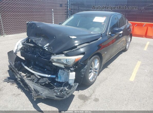 JN1EV7AP9JM592345 2018 INFINITI Q50 Black Передня ліва чверть