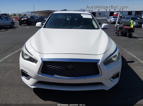 JN1EV7AP9KM513080 2019 INFINITI Q50 White Widok zestawu wskaźników