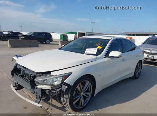 JN1EV7AP9KM541221 2019 INFINITI Q50 White Առջևի ձախ երեք քառորդ տեսարան