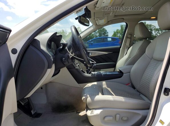 JN1EV7APXGM306530 2016 INFINITI Q50 White Widok wnętrza z przodu