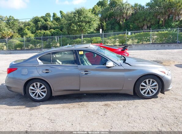 JN1EV7APXHM733756 2017 INFINITI Q50 Gray Widok wnętrza z tyłu