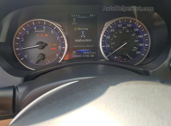 JN1EV7APXHM736057 2017 INFINITI Q50 Black Widok zestawu wskaźników