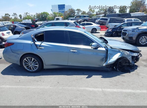 JN1EV7APXJM366556 2018 INFINITI Q50 Blue Widok wnętrza z tyłu