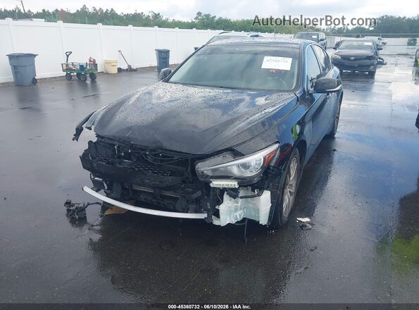 JN1EV7APXMM702436 2021 INFINITI Q50 Black Առջևի ձախ երեք քառորդ տեսարան